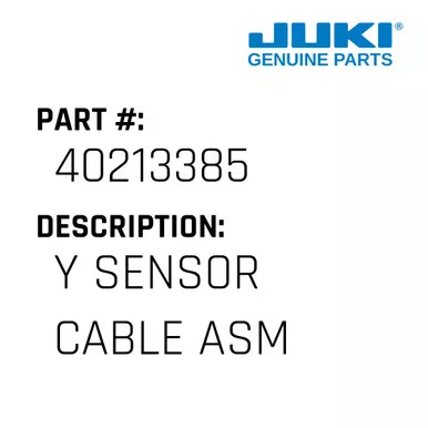 Y Sensor Cable Asm - Juki #40213385