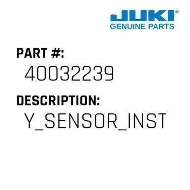 Y Sensor Installing Plate - Juki #40032239