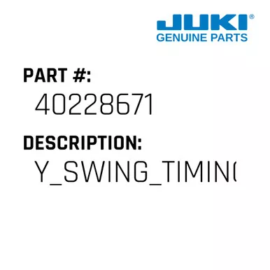 Y Swing Timing Sprocket - Juki #40228671