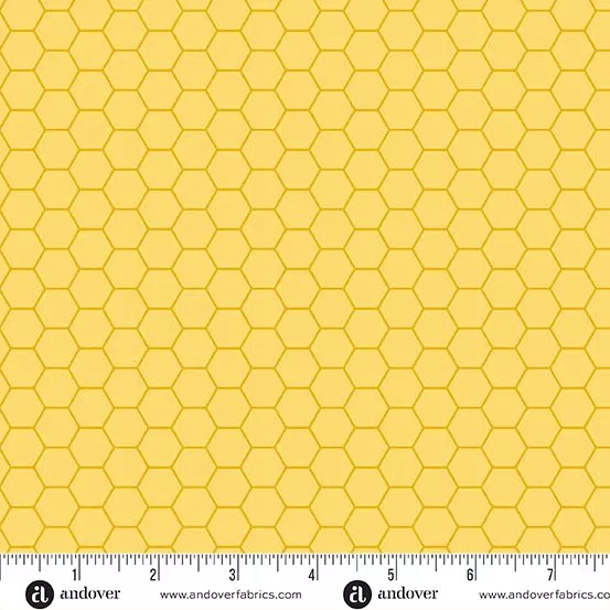Yellow Honeycomb Sunny Honey by Amy Latta