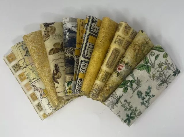 Yellow Palette Tim Holtz Fat Quarter Bundle, 10pc