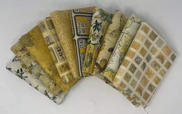 Yellow Palette Tim Holtz Half Yard Bundle, 10pc