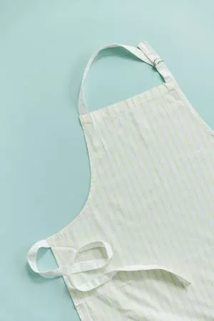 Yellow Pinstripe Apron Embroidery Blank
