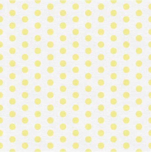 Yellow Polka Dot on White 118" Sateen Wide Back Paintbrush Studio