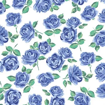 Yorkshire Blue Bonnet Cottage Rose Lane Quilting Cuddle by Shannon Cuddle 44" Wide