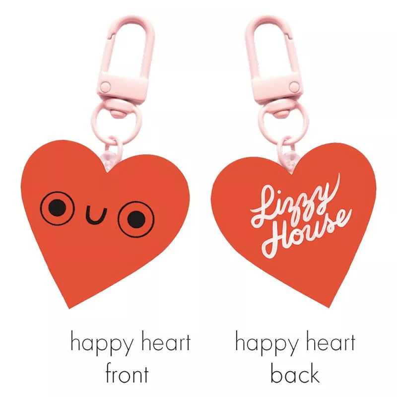 Zipper Glitter Charm Happy Heart